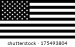 usa flag   black and white... | Shutterstock . vector #175493804