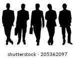 five black businessmen... | Shutterstock . vector #205362097