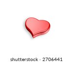 one red heart on white... | Shutterstock . vector #2706441