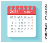 march 2022 calendar icon ... | Shutterstock .eps vector #1966561051