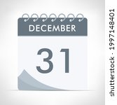 december 31   calendar icon  ... | Shutterstock .eps vector #1997148401