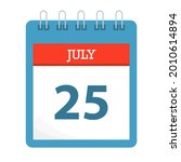 july 25   calendar icon  ... | Shutterstock .eps vector #2010614894