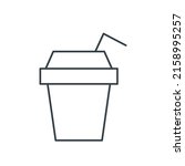 coffee paper cup thin line icon.... | Shutterstock .eps vector #2158995257