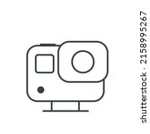 action camera thin line icon.... | Shutterstock .eps vector #2158995267