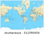 america centered world map.... | Shutterstock .eps vector #511590454