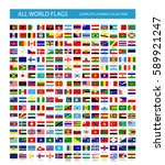all vector world country flags. ... | Shutterstock .eps vector #589921247