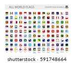 world flags in shields. part 2. ... | Shutterstock .eps vector #591748664