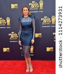 Small photo of SANTA MONICA, CA - June 16, 2018: Arielle Vandenberg at the 2018 MTV Movie & TV Awards at the Barker Hanger, Santa Monica Airport