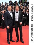 Small photo of CANNES, FRANCE. May 21, 2019: Brad Pitt & Leonardo DiCaprio at the gala premiere for "Once Upon a Time in Hollywood" at the Festival de Cannes. Picture: Paul Smith / Featureflash