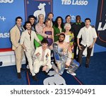 Small photo of LOS ANGELES, CA. June 10, 2023: Hannah Waddingham, Juno Temple and Ted Lasso Cast at the Ted Lasso Emmy screening at the Television Academy. Picture: Paul Smith - Featureflash