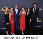 Small photo of LOS ANGELES, USA. January 30, 2024: Cat Young, Cheryl Hines, Robert F. Kennedy Jr., Giulia Be, Guest and Conor Kennedy at the premiere for the final season of Curb Your Enthusiasm.