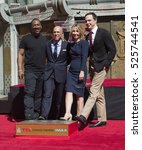 Small photo of LOS ANGELES, CA. September 29, 2016: Eddie Murphy, Jeffrey Katzenberg, Stacey Snider & Jim Parsons at the hand & footprint ceremony honoring Jeffrey Katzenberg at the TCL Chinese Theatre, Hollywood.