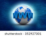 word www is wrapped in front of ... | Shutterstock . vector #352927301