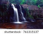 Manabezho Falls on the Presque Isle River in Porcupine Mountains State Park of Michigan