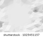low polygon 3d rendering white... | Shutterstock . vector #1025451157