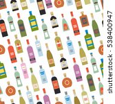 seamless pattern with alcohol... | Shutterstock .eps vector #538400947