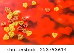 red  yellow and orange heart... | Shutterstock . vector #253793614