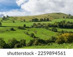 Small photo of The mountain Gyrn Moelfre and scenic landscape part of the Berwyn Range in the Tanat Valley near to Llansilin in Powys North Wales