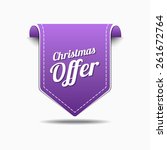 christmas offer purple vector... | Shutterstock .eps vector #261672764
