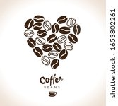 Coffee Heart Vector Logo....