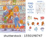 find 10 objects in the picture. ... | Shutterstock .eps vector #1550198747