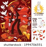 magician. find where rabbit is... | Shutterstock .eps vector #1994706551