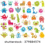 set of funny little monsters.... | Shutterstock .eps vector #379884574