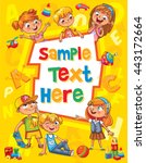 children book cover. template... | Shutterstock .eps vector #443172664