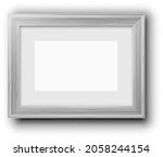wooden white frame for pictures ... | Shutterstock .eps vector #2058244154
