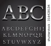 silver font vector set   ... | Shutterstock .eps vector #316428134
