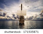 The Ancient Ship In The Sea 