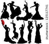 Women Dancing Flamenco And...