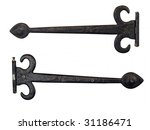 Pair Of Antique Hinges Isolated ...