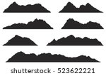 mountains silhouettes on the... | Shutterstock .eps vector #523622221