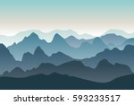 mountains vector landscape.... | Shutterstock .eps vector #593233517