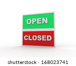open" and "closed" business... | Shutterstock . vector #168023741