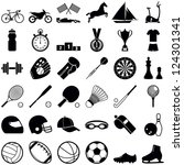 sports icon collection   vector ... | Shutterstock .eps vector #124301341