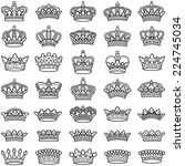 crown collection   vector... | Shutterstock .eps vector #224745034