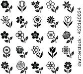 flower icon collection   vector ... | Shutterstock .eps vector #420160024