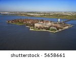 Aerial View Of Ellis Island ...