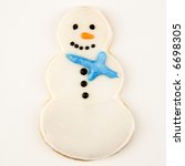 snowman sugar cookie with... | Shutterstock . vector #6698305