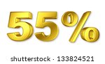 55  discount digits in gold... | Shutterstock . vector #133824521