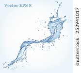 blue water splash  vector... | Shutterstock .eps vector #252941017