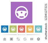 steering wheel flat white icons ... | Shutterstock .eps vector #1234127221
