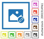 edit image flat color icons in... | Shutterstock .eps vector #2001514961