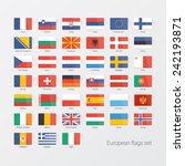 european countries flat flags... | Shutterstock .eps vector #242193871