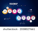 infographics roadmap concept... | Shutterstock .eps vector #2038027661