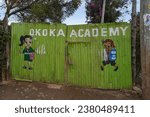 Small photo of SLUM OF NAIROBI, KENYA - NOVEMBER 18, 2022: A children's school in the slums of Nairobi. Largest urban slum in Africa. Kenya