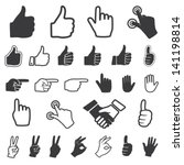 hand icon. vector set. | Shutterstock .eps vector #141198814