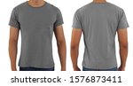grayblank copy space  t shirt... | Shutterstock . vector #1576873411